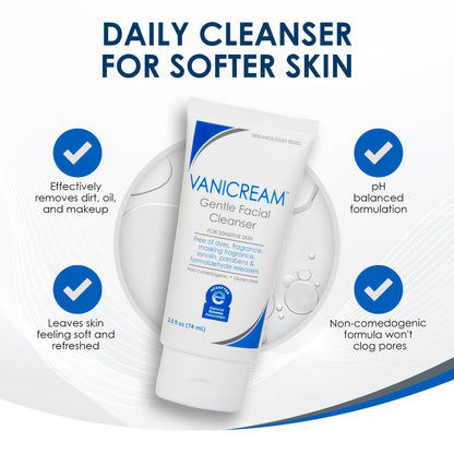 Fragrance-Free, Sulfate-Free Gentle Facial Cleanser – Vanicream