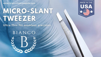 Bianco Instruments USA Stainless Tweezer Bundle: Slant & Micro Slant