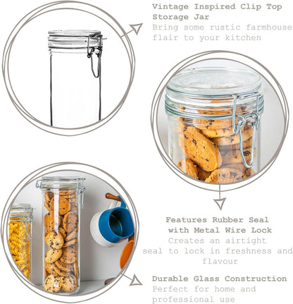 Bormioli Rocco Fido 26cm Glass Spaghetti Jar with Airtight Lid