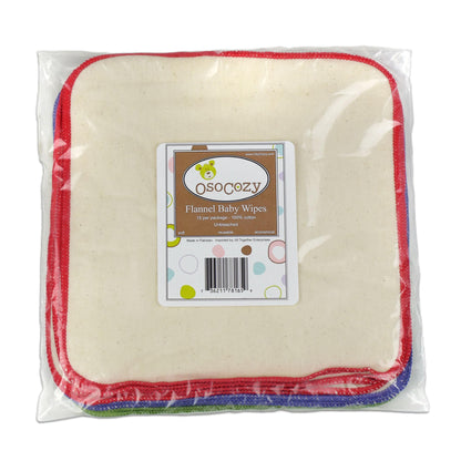 OsoCozy Flannel Baby Wipes: 100% Unbleached Cotton Purity
