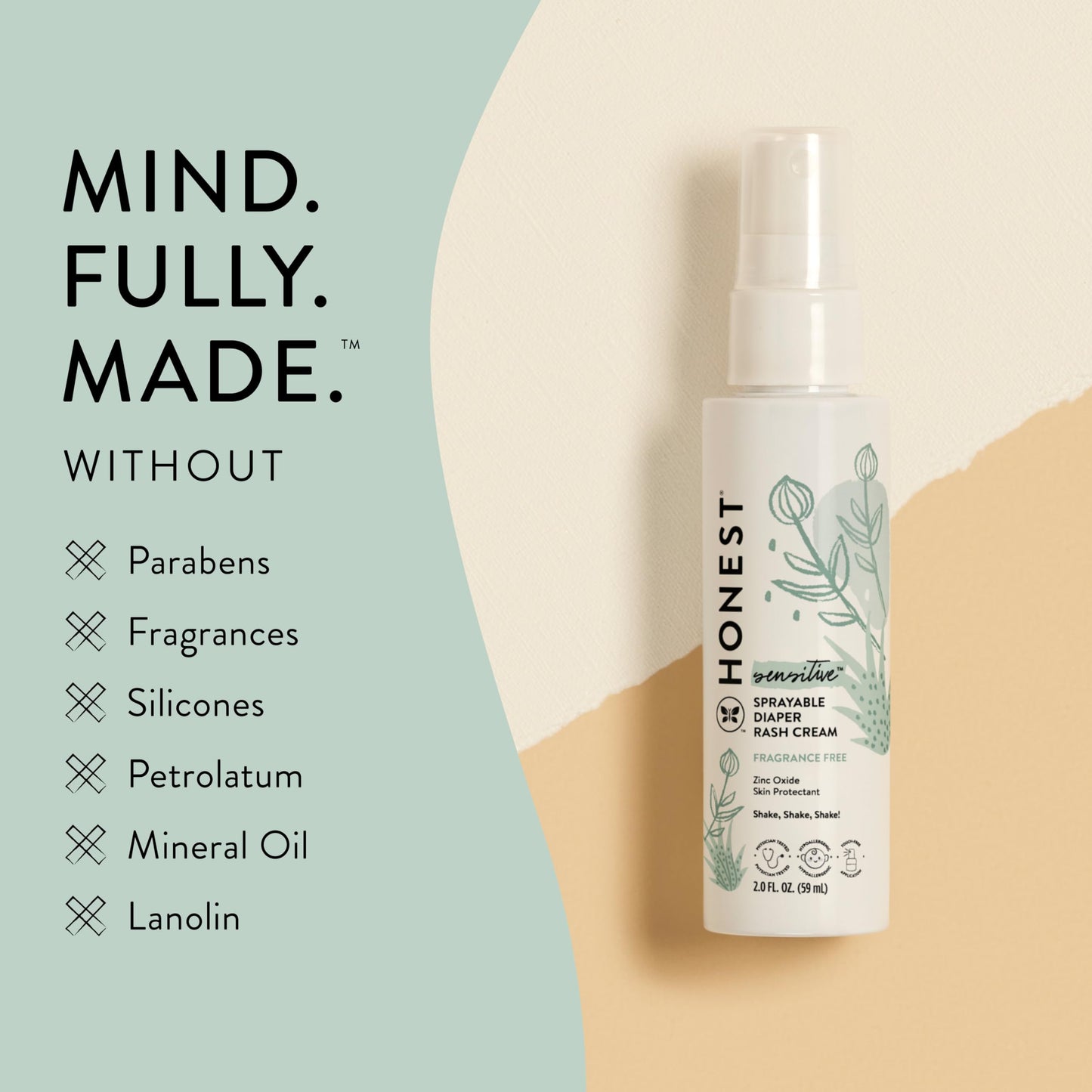 The Honest Company Diaper Rash Cream: Moisturizing Zinc Oxide Ointment