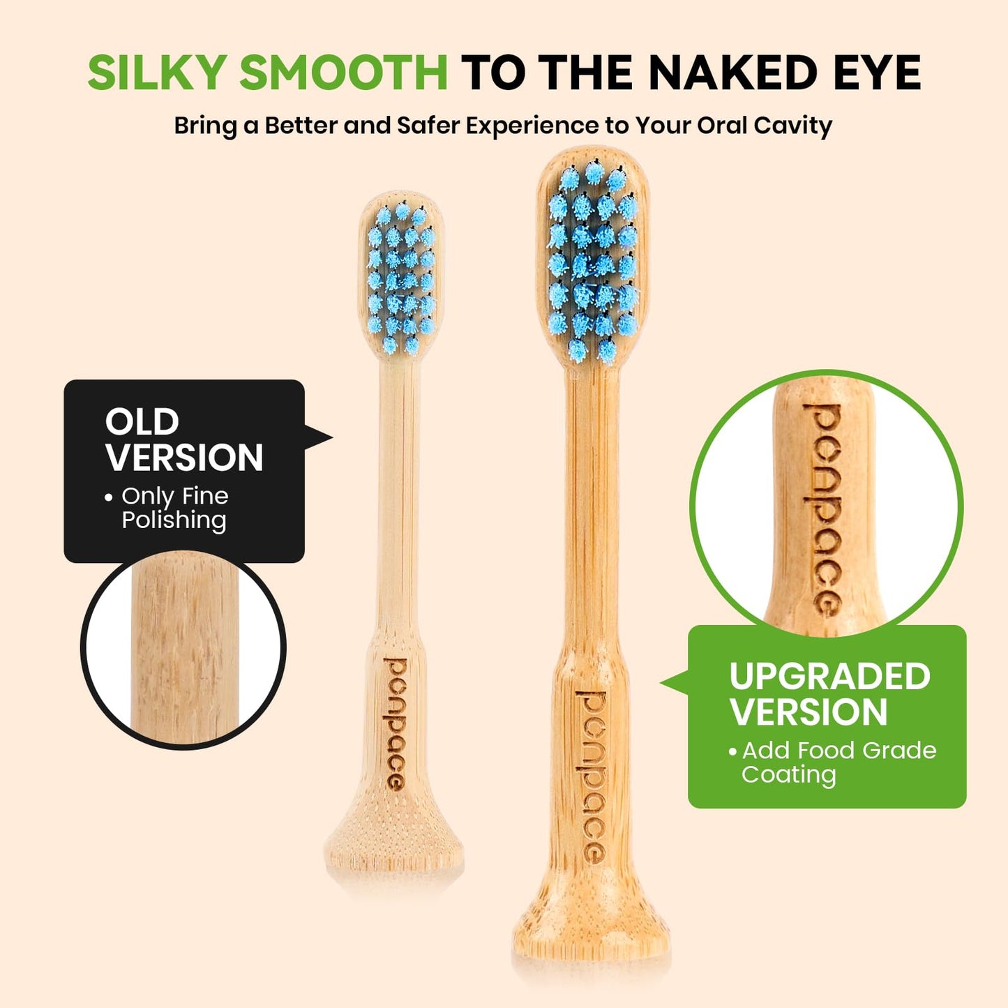 Non-Toxic Dental Care: 94% Plastic-Free Bamboo Sonicare Compatible Heads