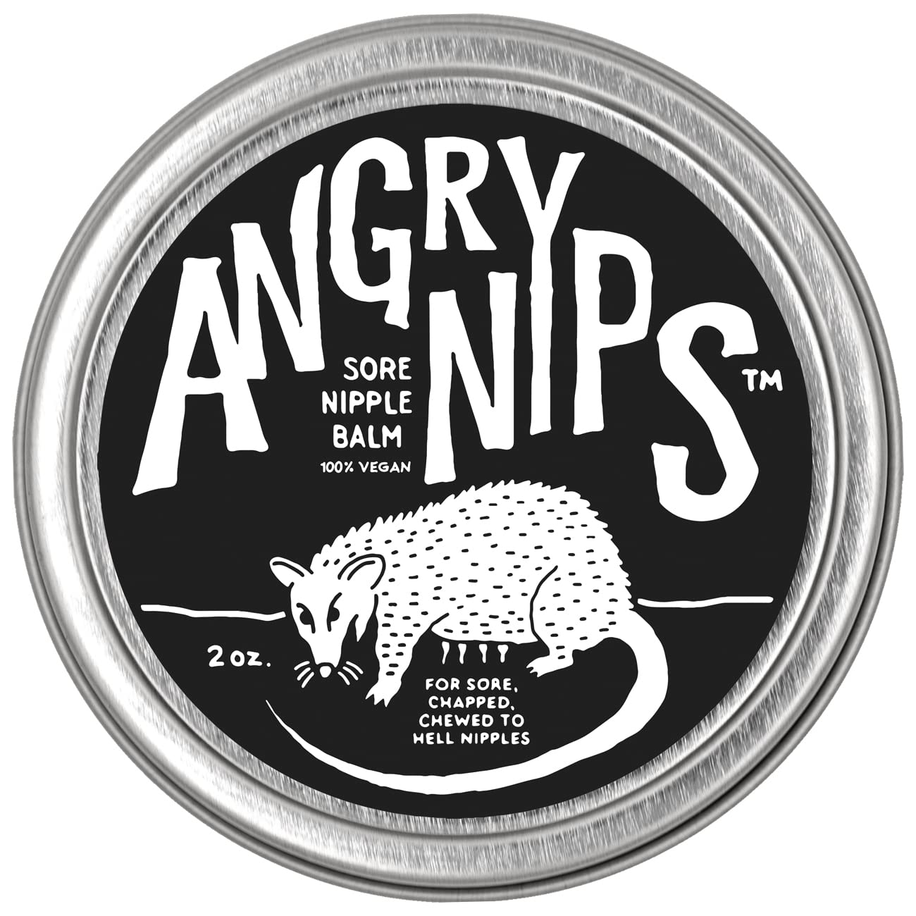 Angry Nips 100% Plant-Based Vegan Sore Nipple Balm - 2oz