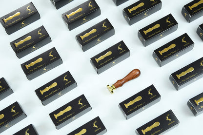 Traditional Wax Seal Stamp: Brass Head & Wooden Handle for Elegant, Zero-Waste Correspondence