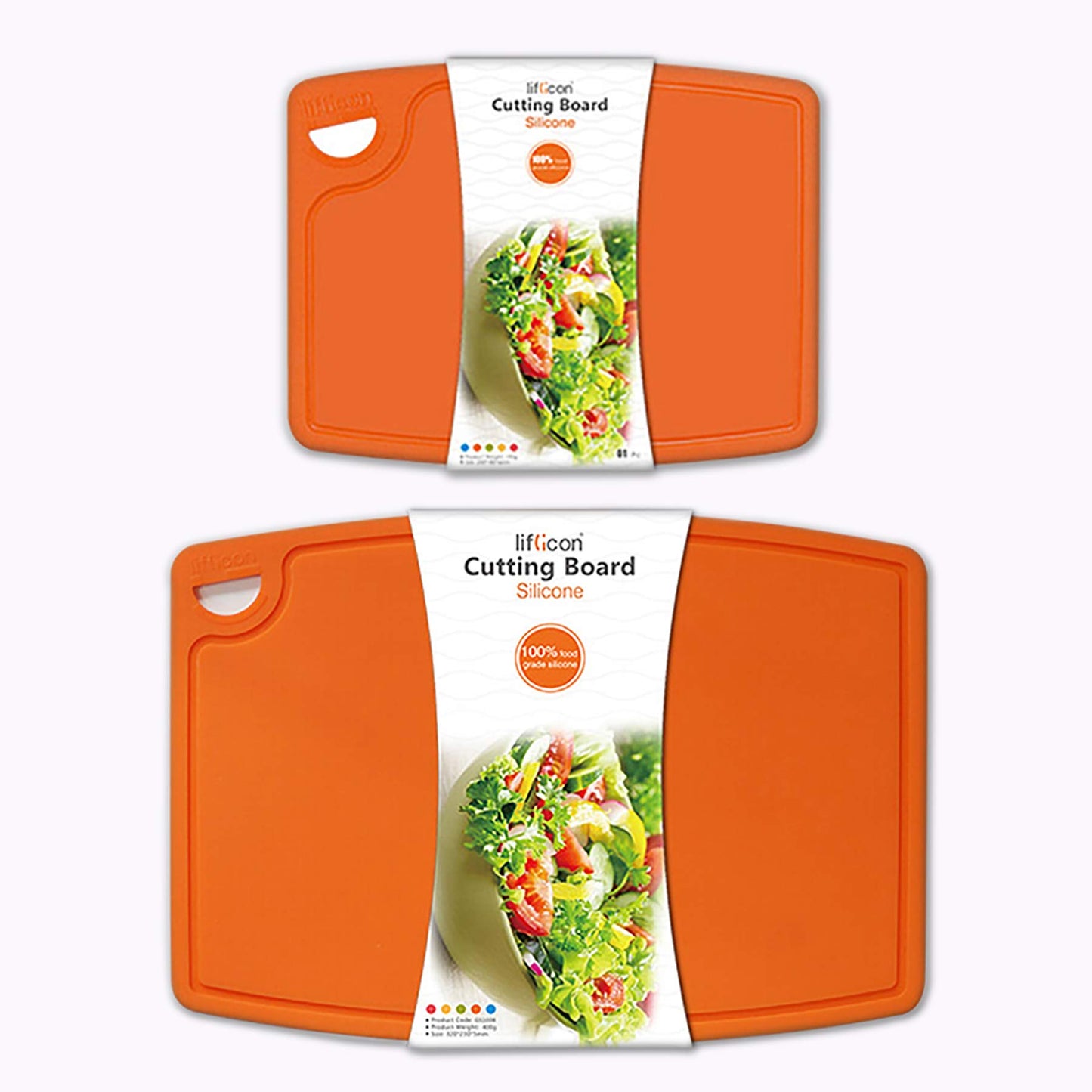 Liflicon 12.6'' x 9.1'' Thick Silicone Cutting Board: Non-Toxic & Flexible.