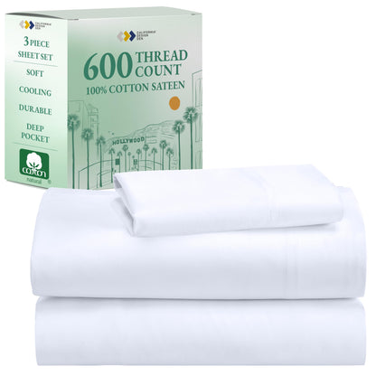 California Design Den 600‑Thread Cotton Sheets | TRUE Shift 4‑Pc Cal King Set