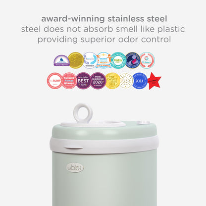 Ubbi Steel Diaper Pail: Powder-Coated Odor-Locking Bin