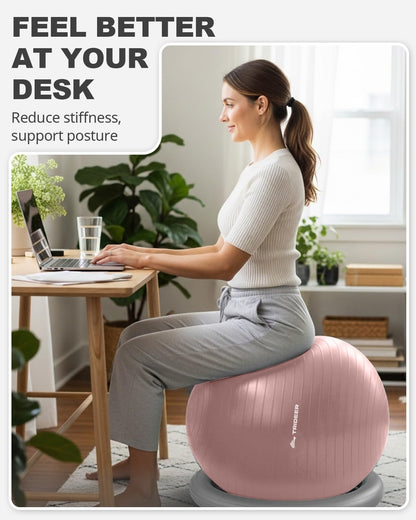 Trideer Yoga Ball Chair: Hypo-Allergenic Stability System