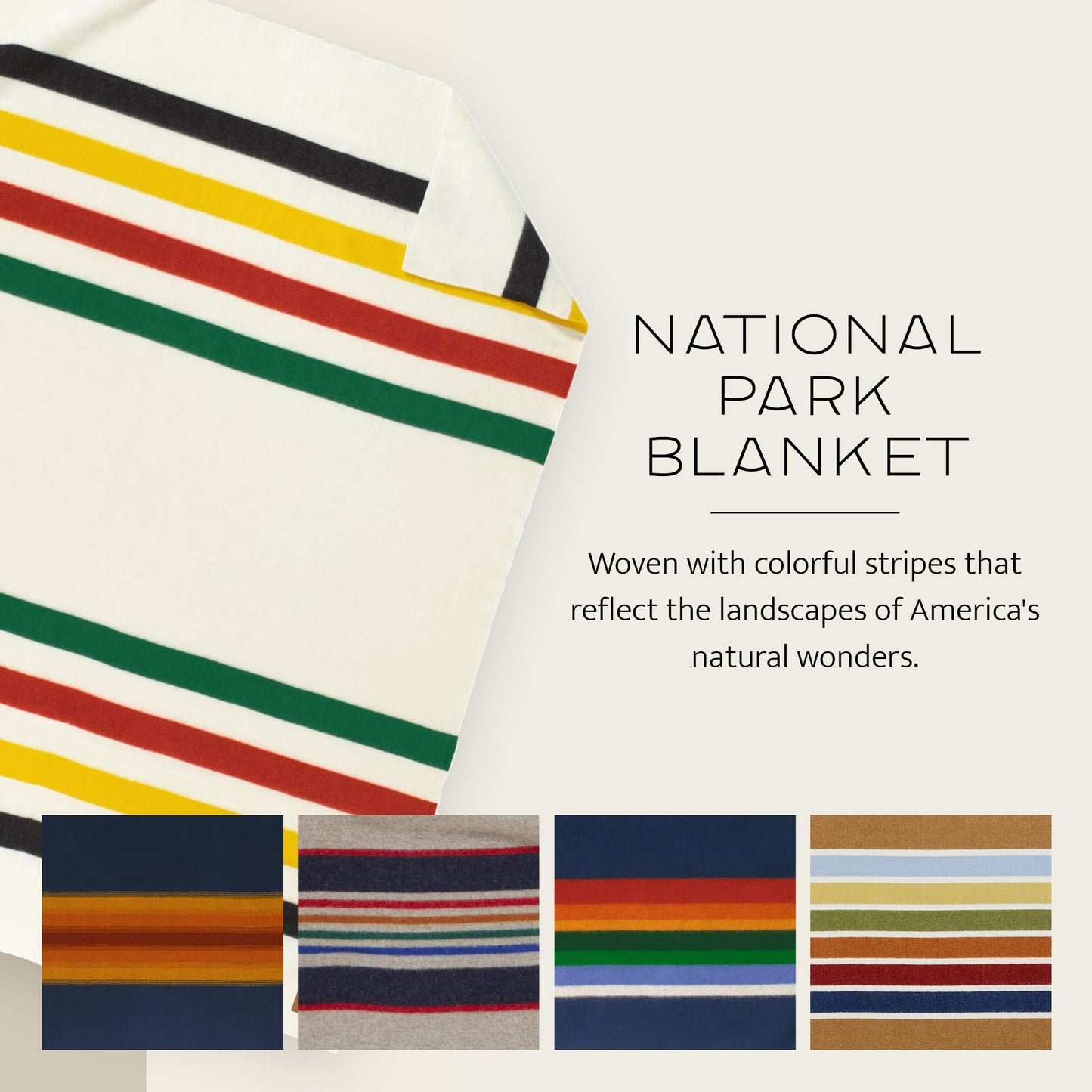 Pendleton National Park 100% Wool Blanket: Iconic Yellowstone Stripes