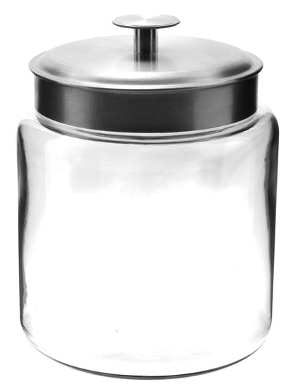 Anchor Hocking Montana 1.5 Gallon Glass Jar: Black Metal Lid
