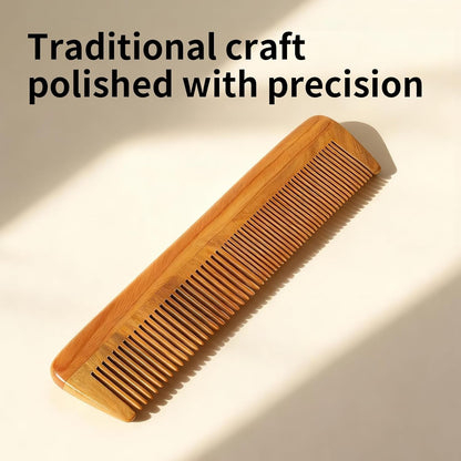 Handmade Green Sandalwood Wooden Comb, Anti-Static & Vegan – Onedor