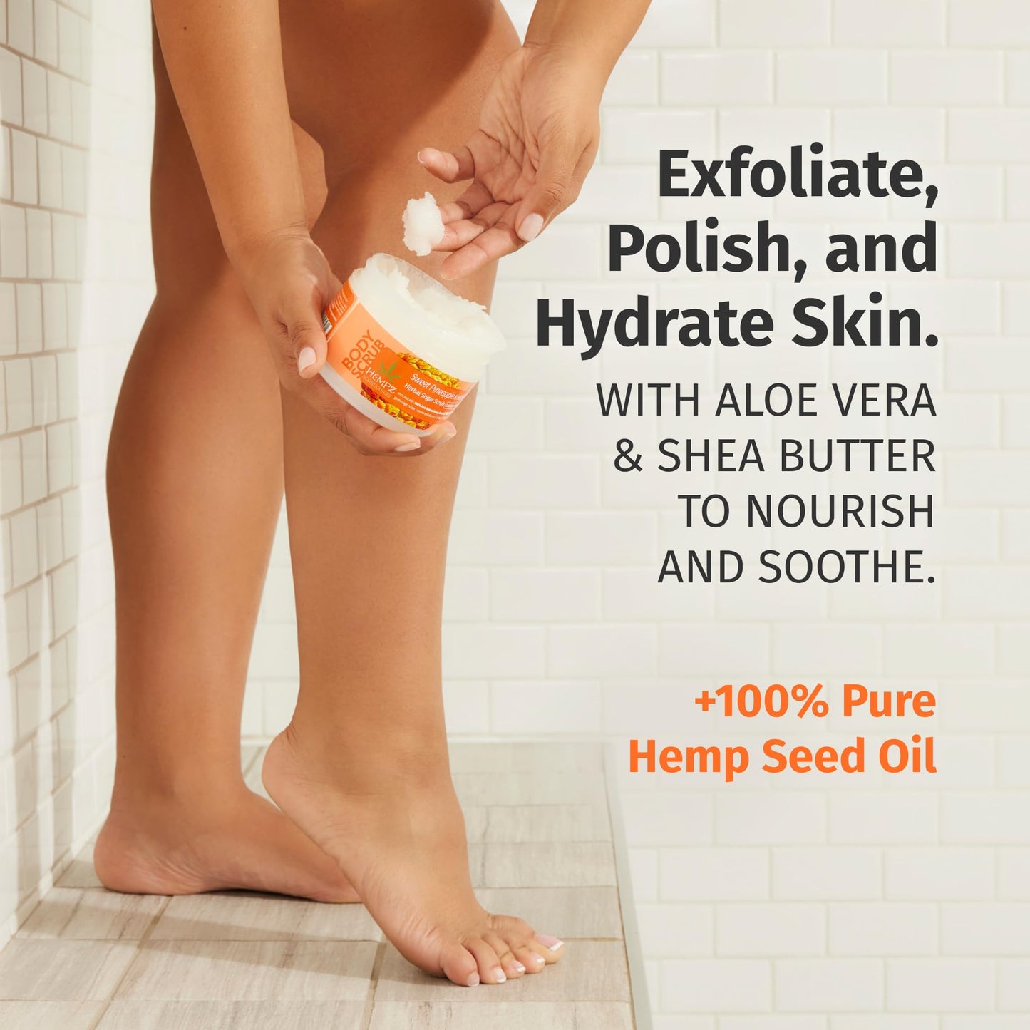 Fragrance-Free Sugar Body Scrub with Hemp Seed Oil – HEMPZ