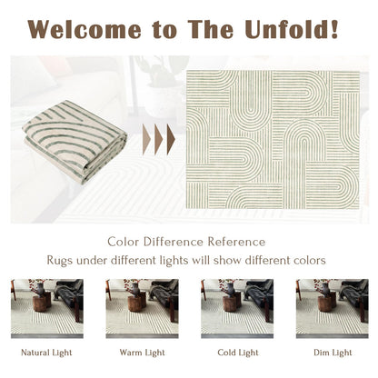 LUXRUG 6x9 OEKO-TEX Certified Modern Abstract Washable Rug