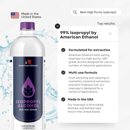 American Ethanol 99% Pure Isopropyl Alcohol: High-Purity Rubbing Alcohol