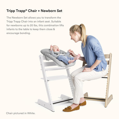 Stokke Tripp Trapp Solid Beechwood Chair with Newborn Set Bundle
