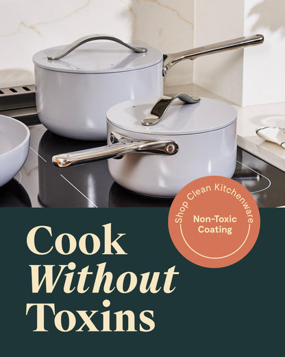 Caraway Nonstick Ceramic Sauce Pan with Lid (3 Quart)