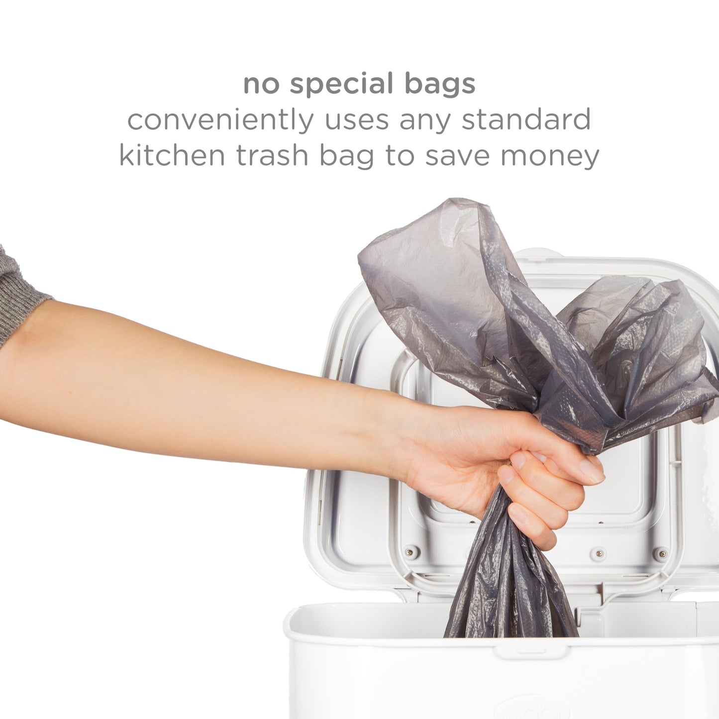 Ubbi Steel Diaper Pail: Powder-Coated Odor-Locking Bin