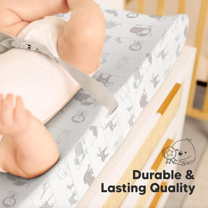 Soothe 100% GOTS-Certified Organic Cotton Changing Pad Covers (2-Pack)