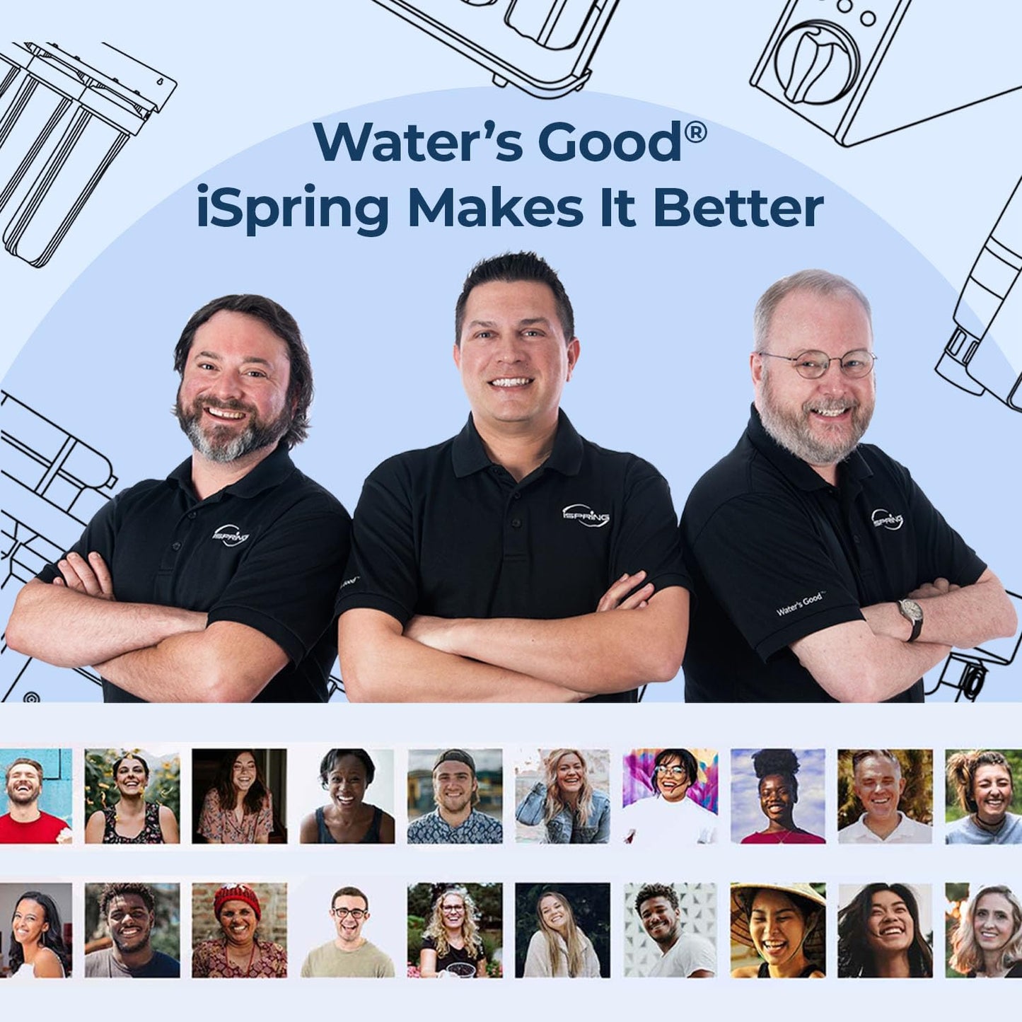 Compact Whole-House PFAS & Lead Water Filter, 2-Stage – iSpring WGB21B-PFKS