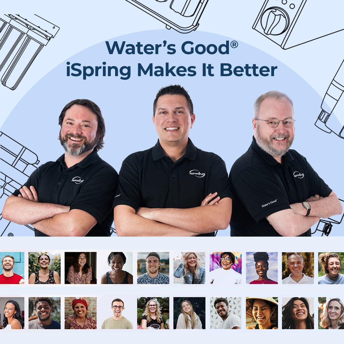 Compact Whole-House PFAS & Lead Water Filter, 2-Stage – iSpring WGB21B-PFKS