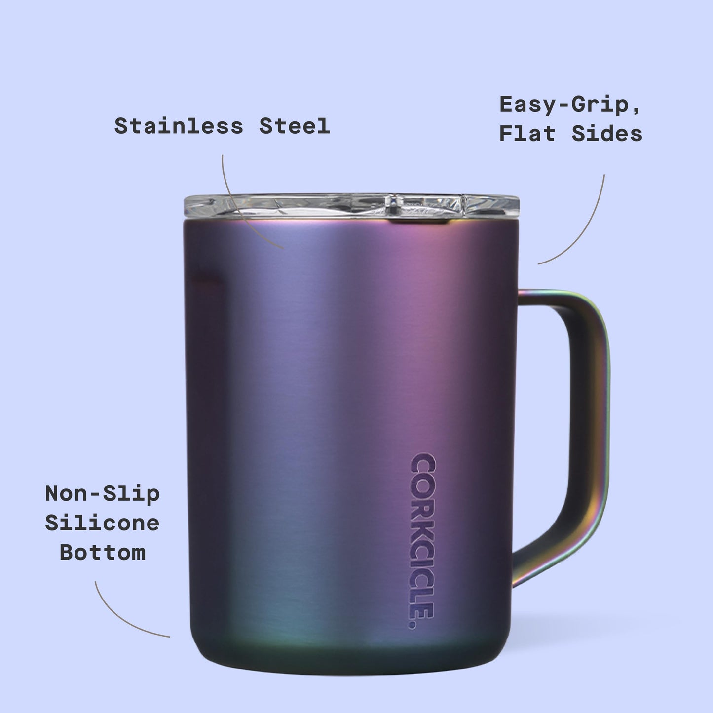 Corkcicle Classic 16 oz Triple-Insulated Stainless Steel Mug