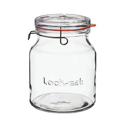 Luigi Bormioli Lock-Eat Handy Jar 67.75 Ounce (2 Liters) - Pack of 2