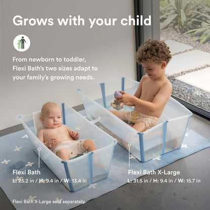 Stokke Flexi Bath Bundle: Non-Toxic Foldable Tub & Newborn Support