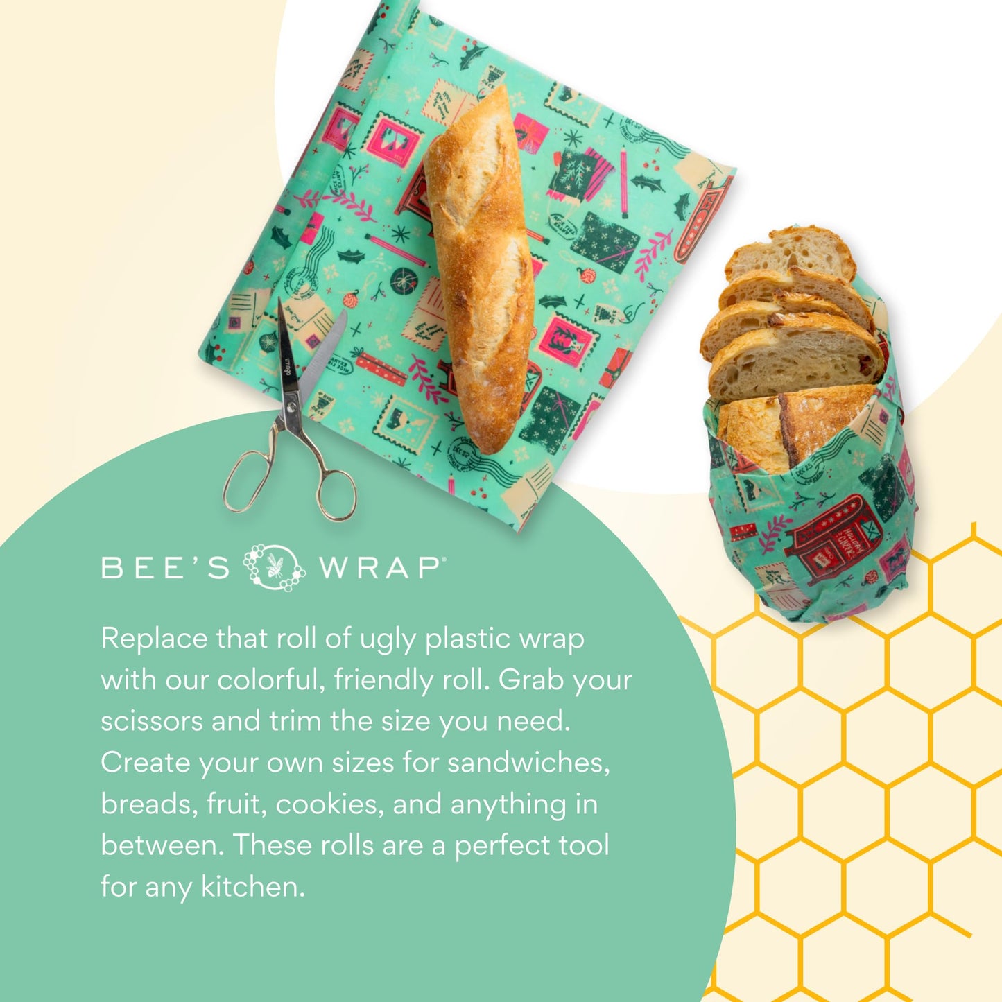 Bee’s Wrap Reusable Beeswax Food Wrap Roll (14" x 52")