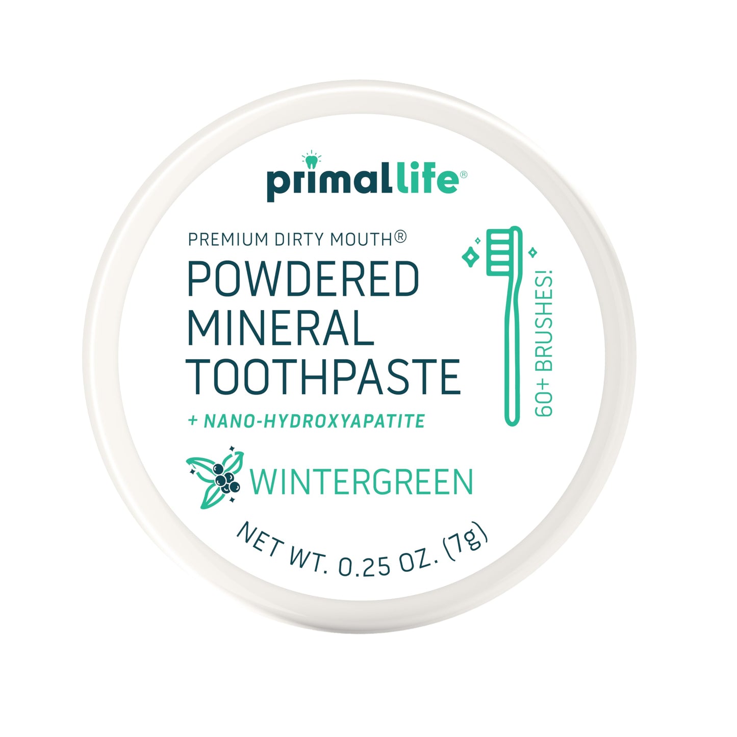 Primal Life Organics Dirty Mouth Toothpowder: Sweet Bubblegum 0.25 oz