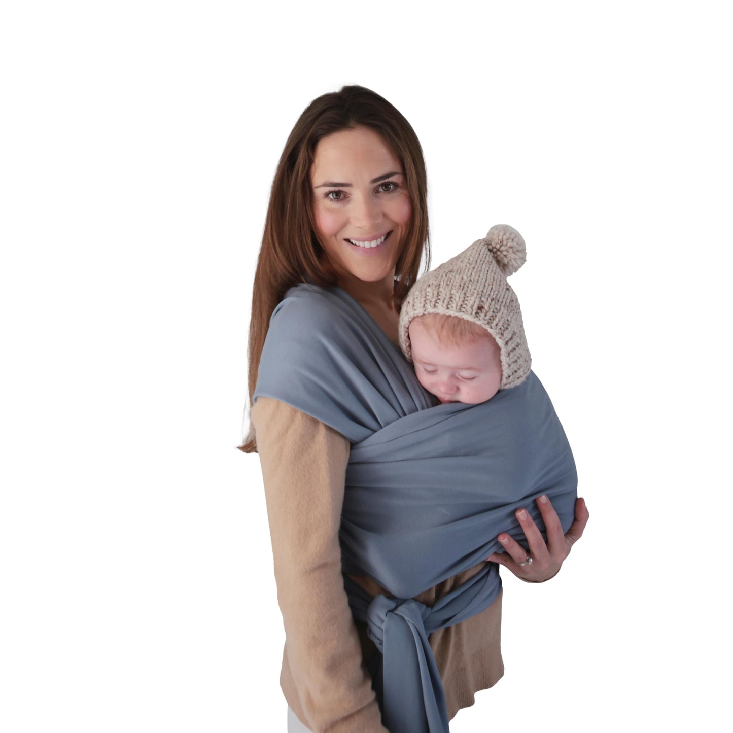 Mushie Organic Cotton Baby Wrap: Soft Roman Green Sling