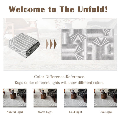 LUXRUG 6x9 OEKO-TEX Certified Modern Abstract Washable Rug