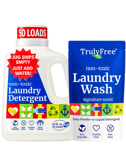 Truly Free Plant-Based Refillable Laundry Wash for Sensitive Skin