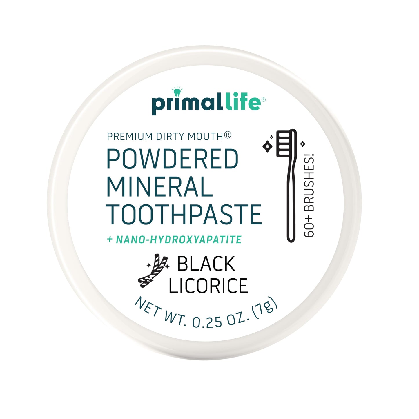 Primal Life Organics Dirty Mouth Toothpowder: Sweet Bubblegum 0.25 oz