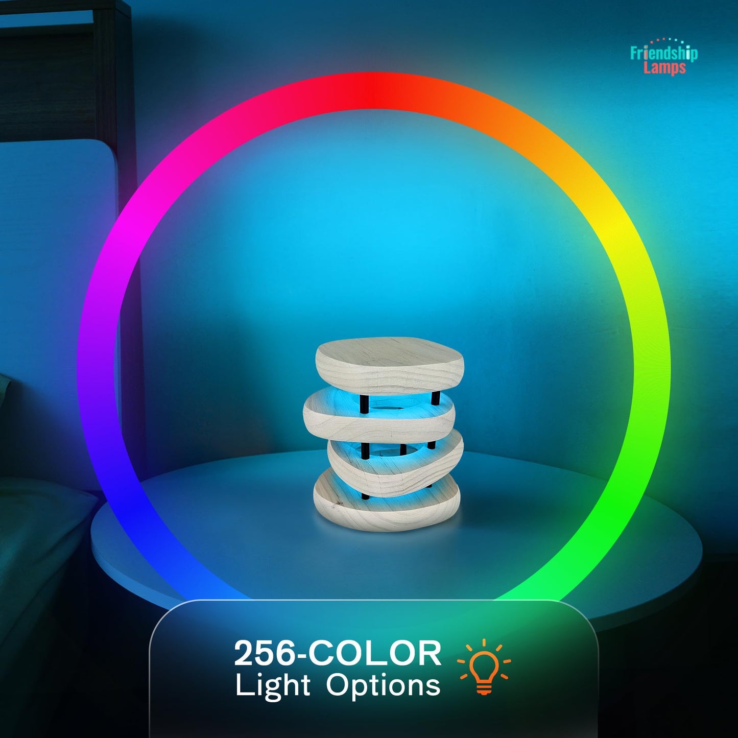 Filimin Friendship Lamp: Mid-Century Knotty Alder Wood