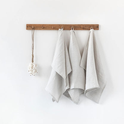 MagicLinen 100% European Linen Tea Towels: OEKO-TEX Certified, Naturally Antibacterial Flax, Handmade in Europe