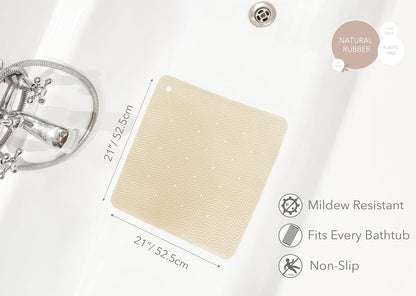 HEVEA Natural Rubber Wave Bath Mat: Plastic-Free & Biodegradable
