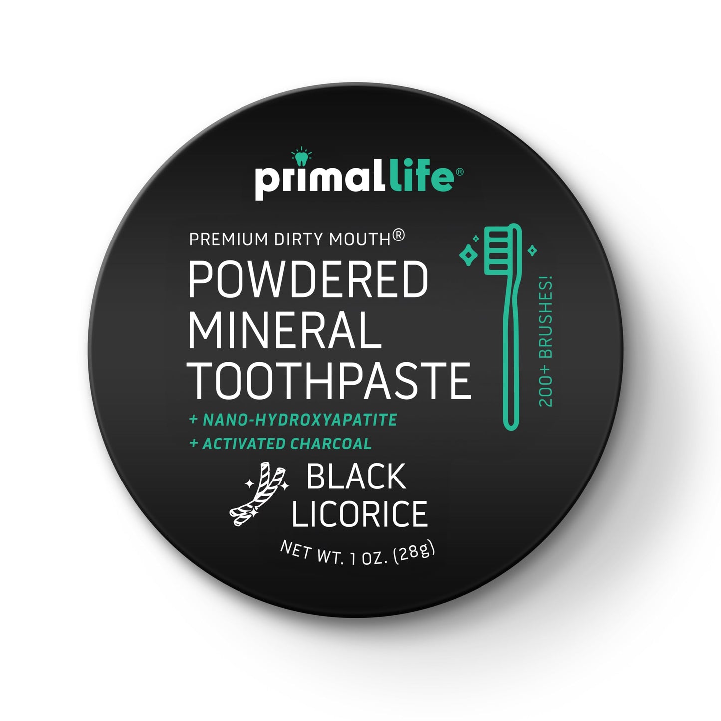 Primal Life Organics Dirty Mouth Toothpowder: Sweet Bubblegum 0.25 oz