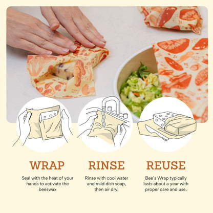 Bee’s Wrap Beeswax Food Wrap Roll | TRUE Shift Plastic‑Free Kitchen