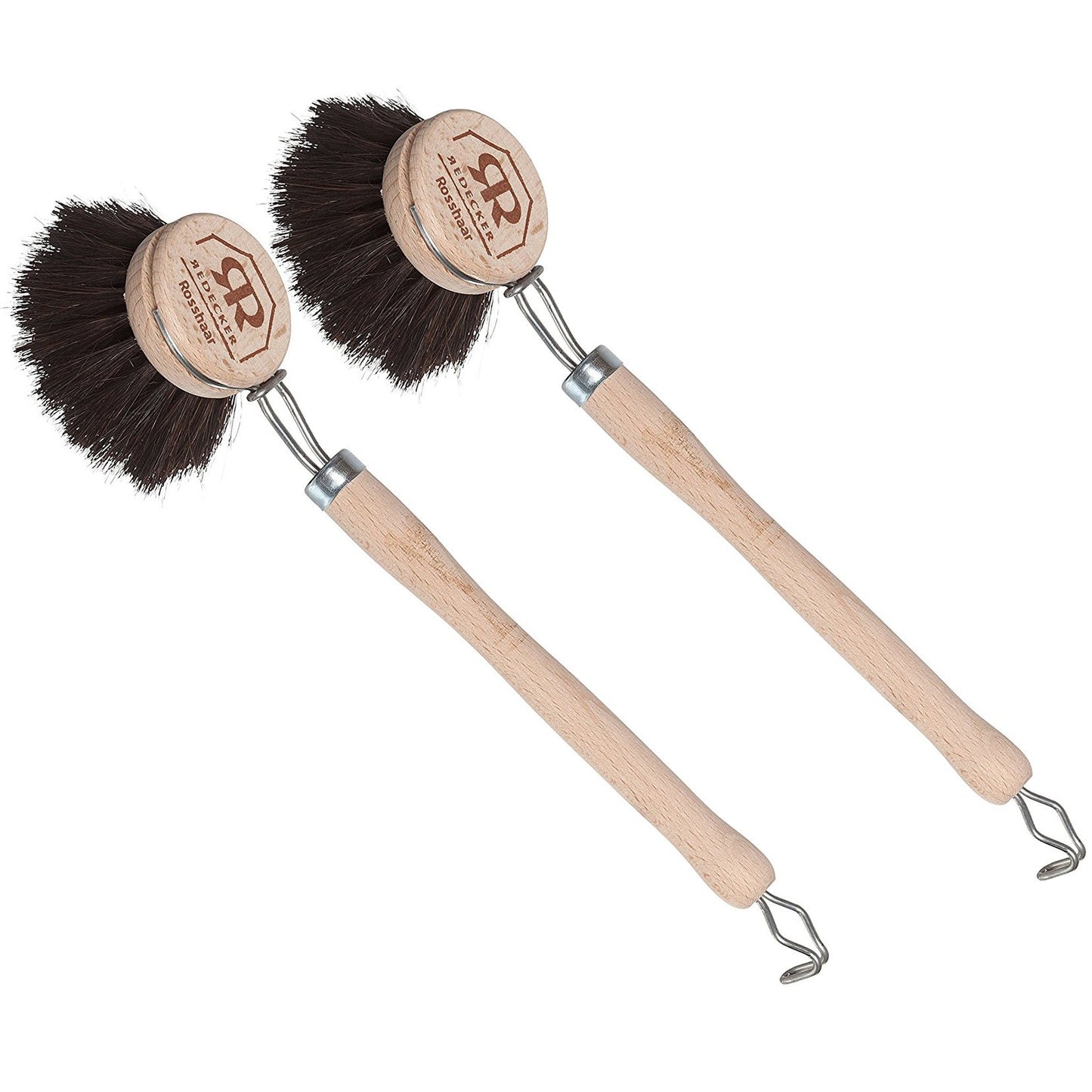 Redecker Tampico Fiber Dish Brush: Oiled Beechwood Handle (Set of 2)