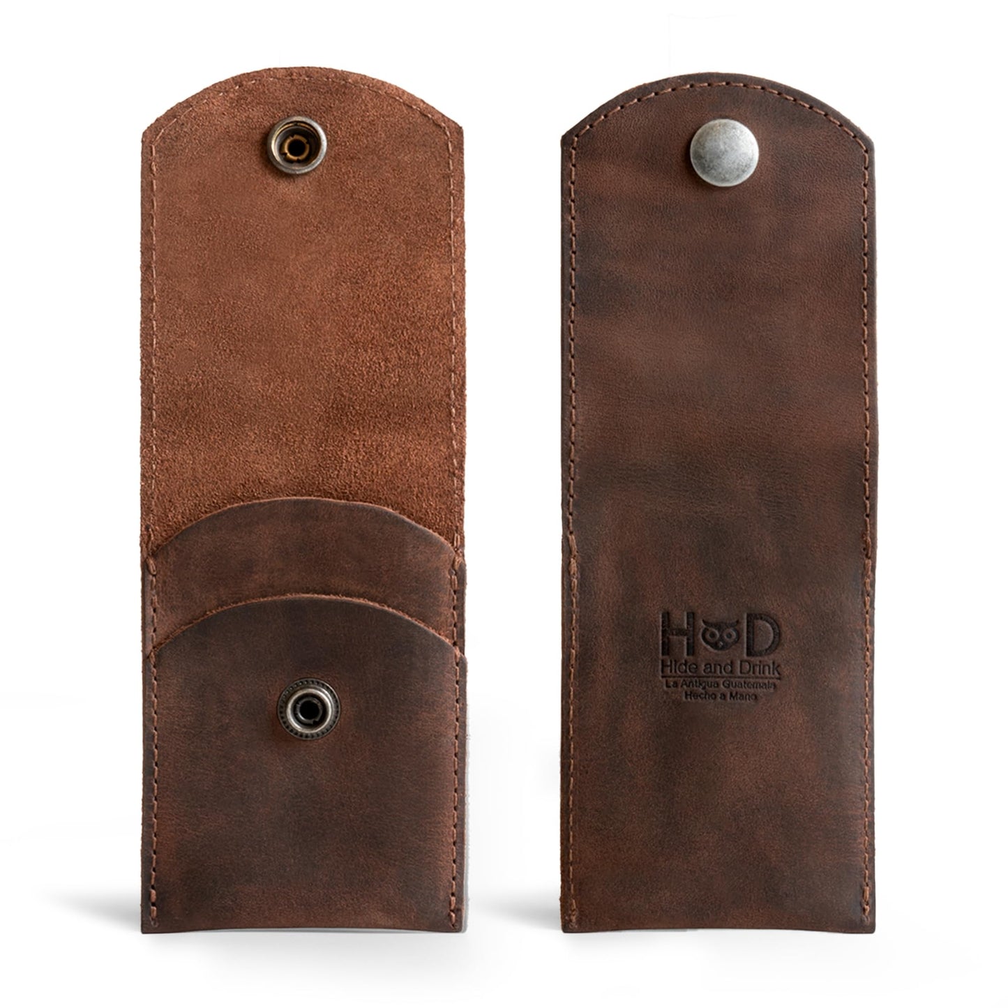 Hide & Drink Full-Grain Leather Double Nail Clipper Case: Handmade