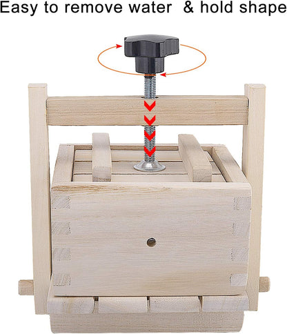 Inkesky Wooden Tofu & Cheese Maker | TRUE Shift Toxin‑Free Press Kit