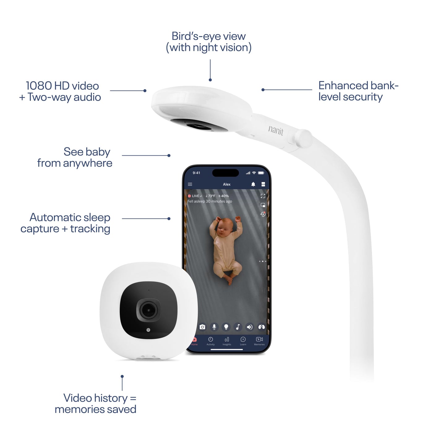 Nanit Pro Smart Baby Monitor: 1080p HD Wi-Fi Video Camera