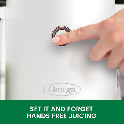Omega Effortless Batch Juicer | TRUE Shift Stainless Cold-Press Juicer (2 L)