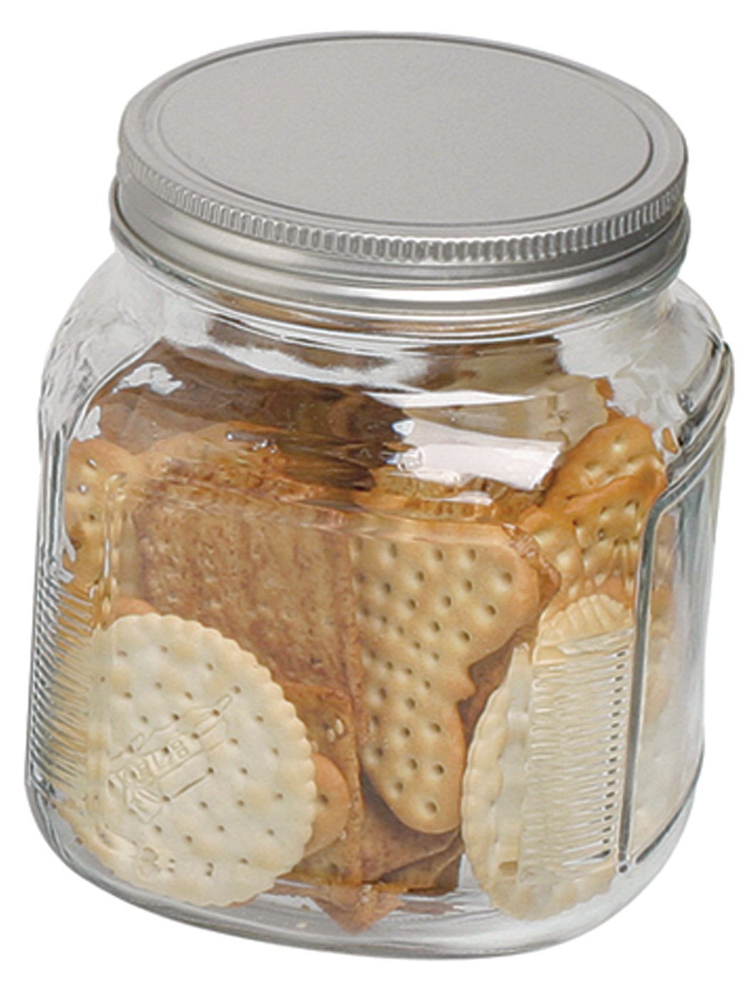 Anchor Hocking 2-Quart Glass Cracker Jars with Aluminum Lids (Set of 4)