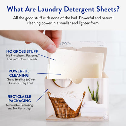 Toxin-Blocking Sleep & Laundry: Non-Toxic Clean People Ultra-Concentrated Detergent Sheets