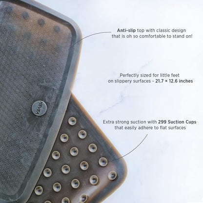 HEVEA Natural Rubber Wave Bath Mat: Plastic-Free & Biodegradable