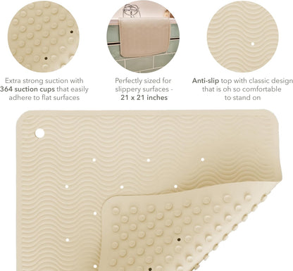 HEVEA Natural Rubber Wave Bath Mat: Plastic-Free & Biodegradable