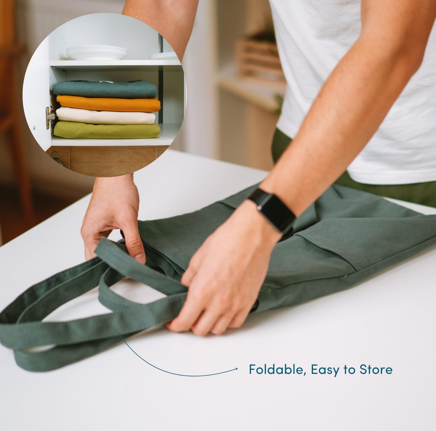 Nook Theory 3-Pack Reusable Cotton Canvas Grocery Bags (12 oz)