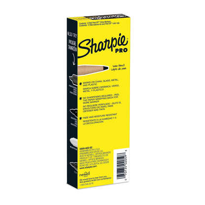 Sharpie Peel‑Off China Marker (12‑count Box) | TRUE Shift Grease Pencil for Plastic‑Free Marking