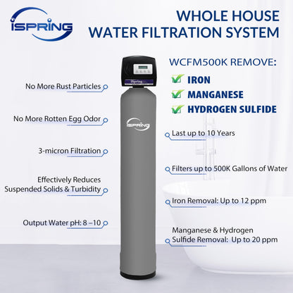 Whole-House PFAS Reduction Water Filter, 10-Year – iSpring WF150K-PF